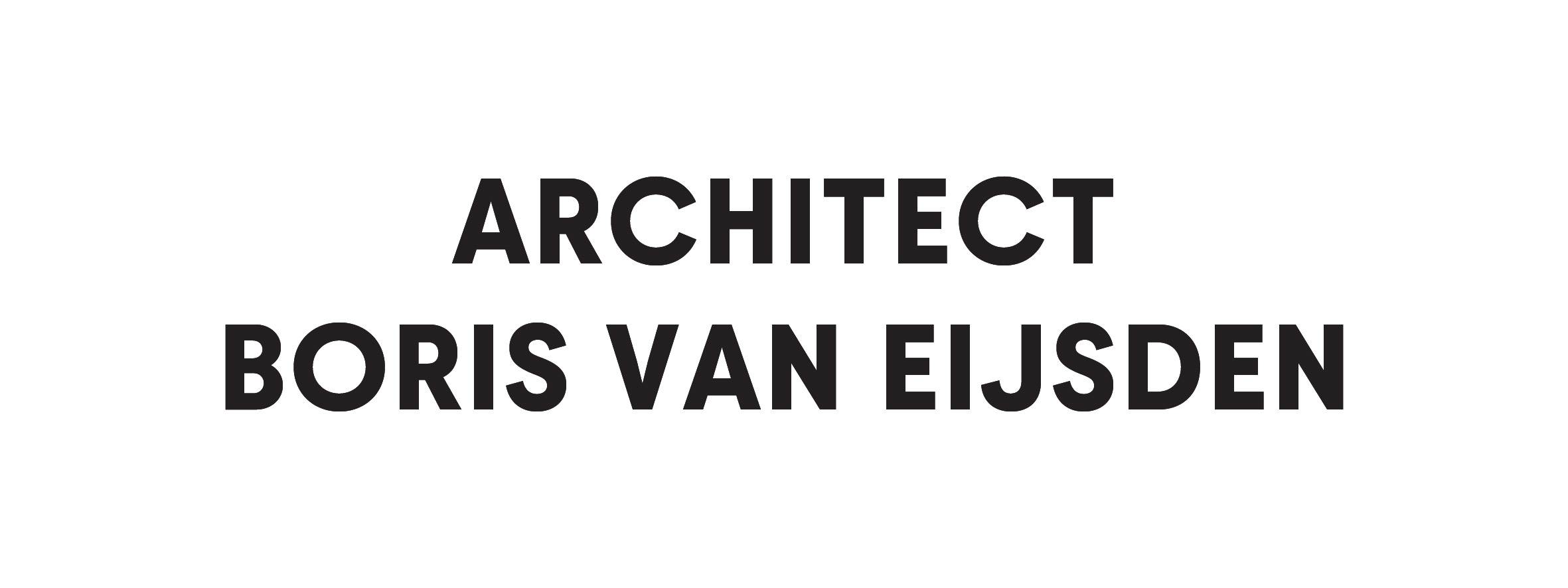 BASS26 ARCHITECT BORIS VAN EIJSDEN